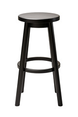 Minimalist stool crafted from sleek black wood, perfect for modern interiors
