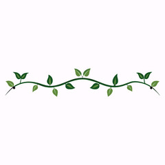 Horizontal Vine Divider   wedding vector element, perfect for invitations, decor, and digital design. High-quality AI file for creative projects.