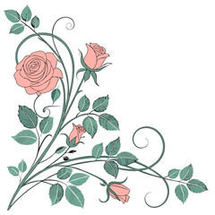 Left-Side  Leaf Border   wedding vector element, perfect for invitations, decor, and digital design. High-quality AI file for creative projects.