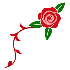 Rose Corner Ornament  wedding vector element, perfect for invitations, decor, and digital design. High-quality AI file for creative projects.