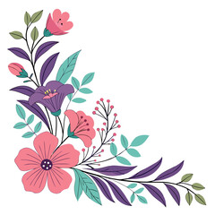 Top Floral Border Garland wedding vector element, perfect for invitations, decor, and digital design. High-quality AI file for creative projects.