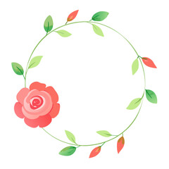 Watercolor Bloom Frame wedding vector element, perfect for invitations, decor, and digital design. High-quality AI file for creative projects.