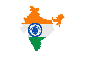 india map with flag