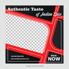 Spicy Red Chili Powder Promotional Food Poster Template