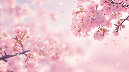 Obraz premium Delicate pink cherry blossoms in soft focus.