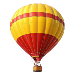 Naklejka premium Hot air balloon isolated on transparent background