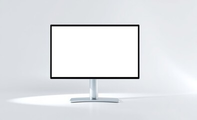 An abstract mockup of a modern minimalist LCD screen display stand its sleek lines suggesting functionality and elegance ready to showcase any digital content  professional presentation blank empty  c