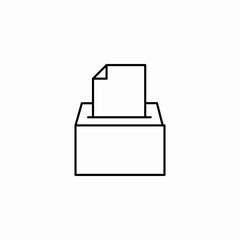 ballot box vote icon sign vector