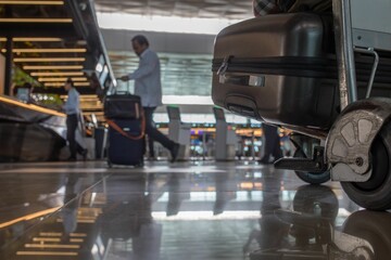 Photograph of an airport luggage.