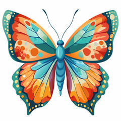 butterfly on white background