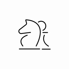 chess knight piece icon sign vector