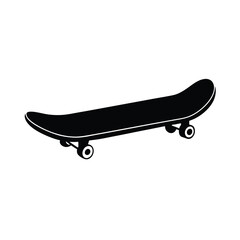 skateboard with a curved deck vector image on white background