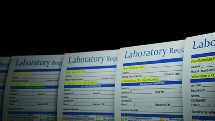 Hospital laboratory blood results