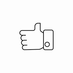 thumbs up gesture icon sign vector