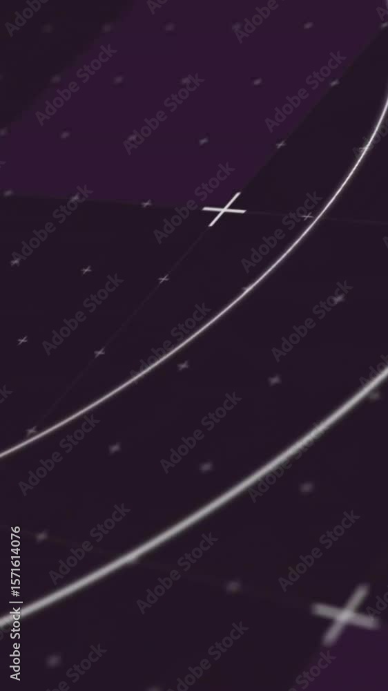 Poster animation of network of connections and scope scanning on black background