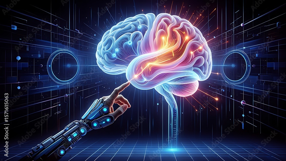 Poster cybernetic connection: a brain and robotic interface,artificial intelligence and the human mind: a c