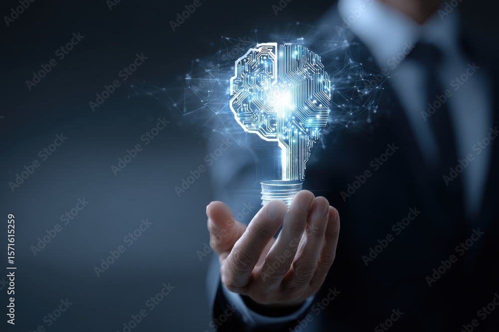 Aufkleber exploration of innovation through digital transformation in a modern business environment with a foc