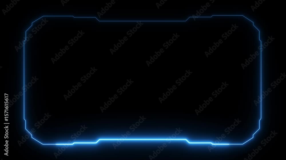 Poster futuristic digital hud cyber frame technology for video overlay templates.digital hud futuristic mot