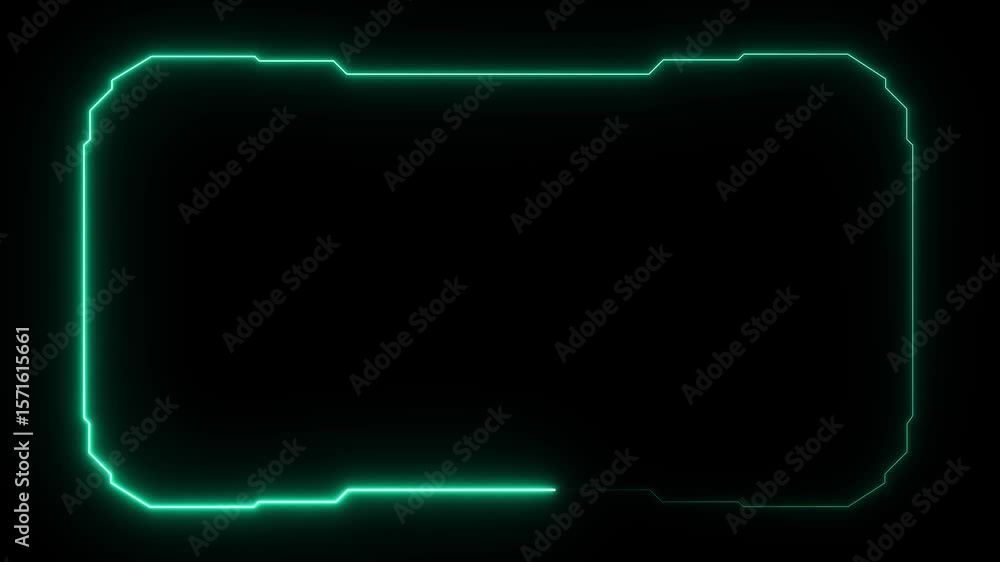 Poster futuristic digital hud cyber frame technology for video overlay templates.digital hud futuristic mot