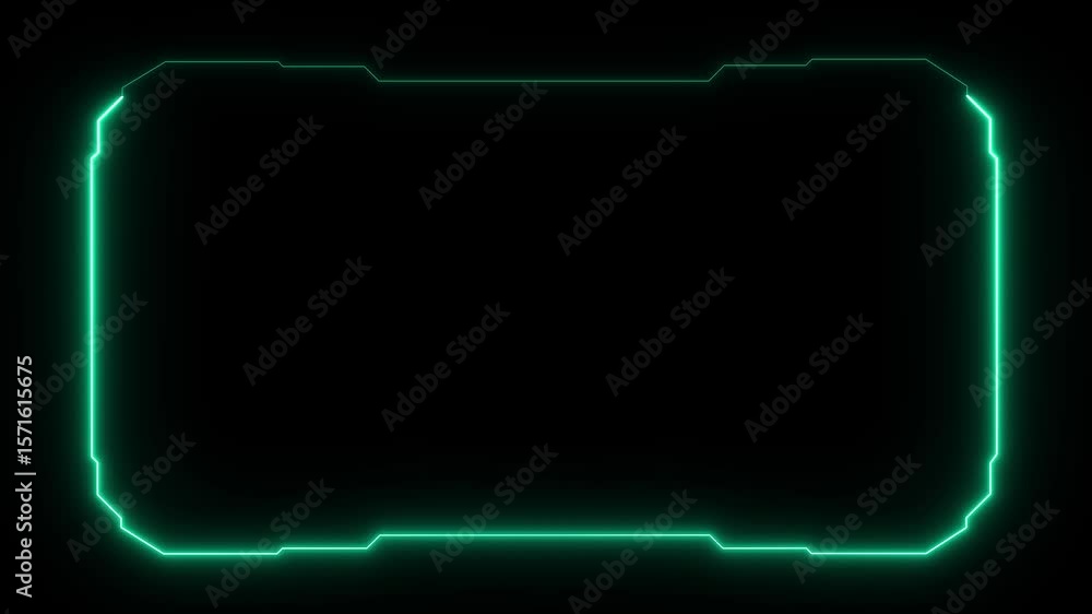 Aufkleber futuristic digital hud cyber frame technology for video overlay templates.digital hud futuristic mot