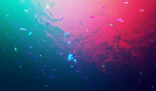 Abstract gradient background with glitch effect.
