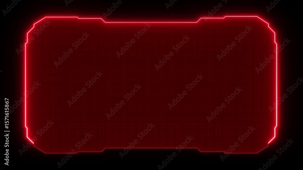 Aufkleber futuristic digital hud cyber frame technology for video overlay templates.digital hud futuristic mot