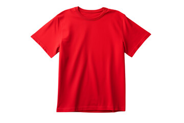 Isolated red t-shirt against a black background is perfect for showcasing apparel designs.