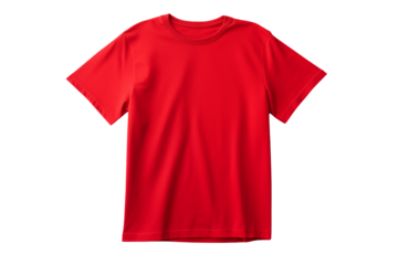 Isolated red t-shirt against a black background is perfect for showcasing apparel designs.