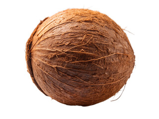 Whole Coconut with Brown Fibrous Texture