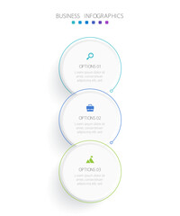 Vertical progress bar featuring 3 arrow-shaped elements, symbolizing the three stages of business strategy and progression. Clean timeline infographic design template. Vector for mobile presentation.