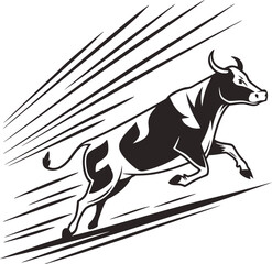 Night Bull with Starry Sky – Symbolic Market Strength

