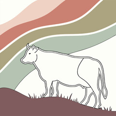 Two Bulls Racing Upward – Financial Market Concept

