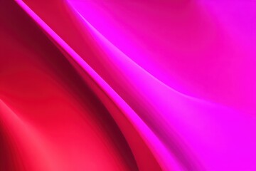 Obraz premium Vibrant display of neon pink fabric draping elegantly under artificial lights, creating an eye-catching backdrop suitable for art exhibitions or fashion shows
