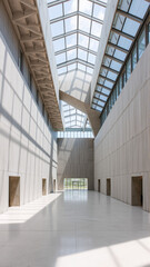 Obraz premium Empty spacious room with concrete walls