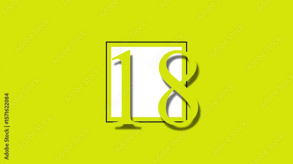 Fototapete countdown timer from 10 to 0 seconds, simple countdown animation. transparent background with alpha 