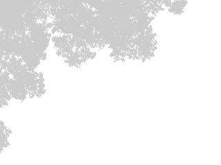 Elegant Grey Leaf Silhouette Corner Frame, Perfect for Design Projects