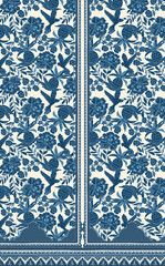 blue and white pattern