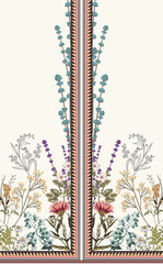 abstract floral composition pattern with white background