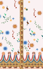 Beautiful colorful composition pattern with attractive elements