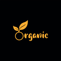 Obraz premium organic food store logo design vector
