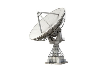 arge satellite dish antenna isolated on white background PNG, AI GENERATED