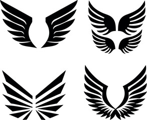 Vector Illustration of Stylized Wings