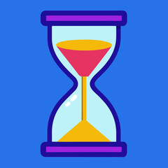 Bright Hourglass with Sand Animation