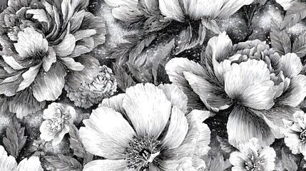 Stunning Endless Repeating Floral Design with Ornamental Organic Elements and Refined Details for Superior Texture Applications