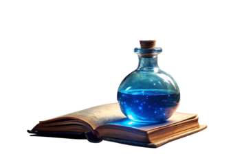  mystical potion and ancient knowledge a captivati  isolated on white background PNG, AI GENERATED