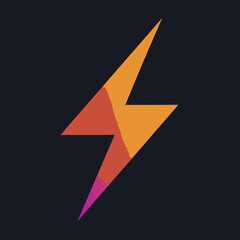 Gradient Lightning Bolt with Glow