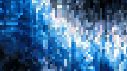 Fototapeta premium Blue Tech Finance Fintech Background Abstract Pixel Pattern. Abstract Business Tech Science Vector Backdrop.