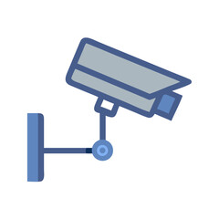 security camera on white background