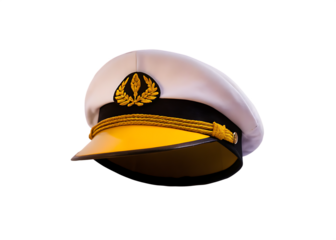 pilot hat isolated on white background PNG, AI GENERATED