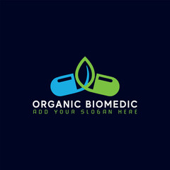 eco bio medical and natural soup logo design vector